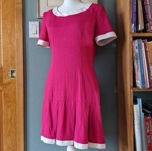 Vintage Clues Collection 1980s Rayon Shift Dress sz 10